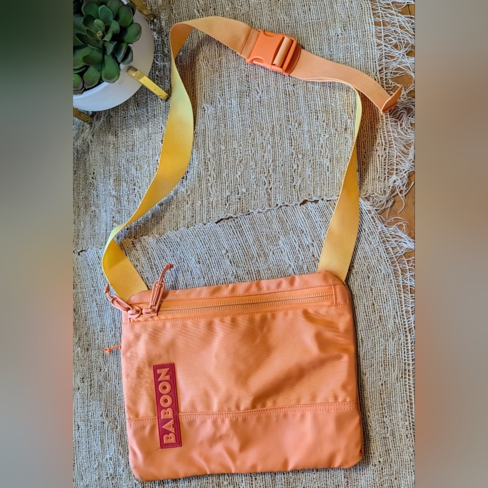 Baboon to the Moon Rectangle Sacoche Bag in Citrus Yellow
